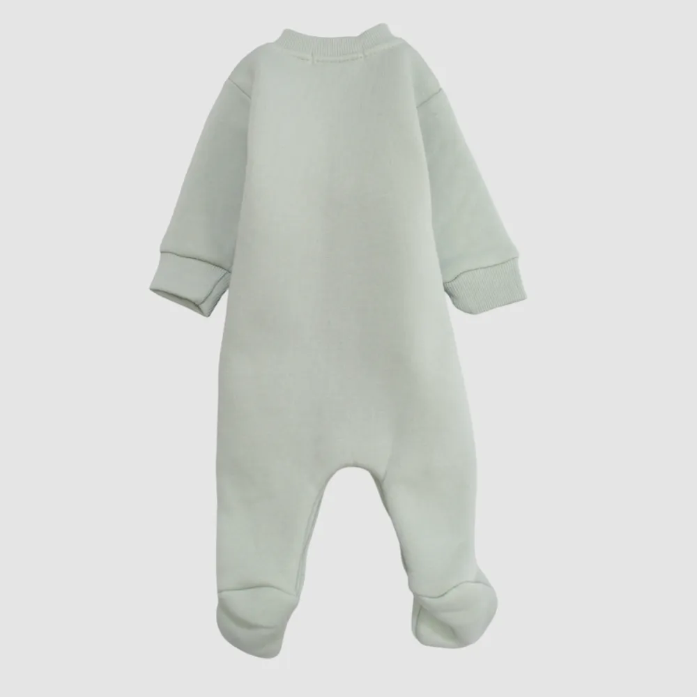 Plain Long-Sleeved Baby Footie