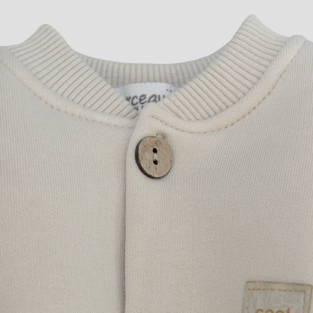 Plain Long-Sleeved Baby Footie
