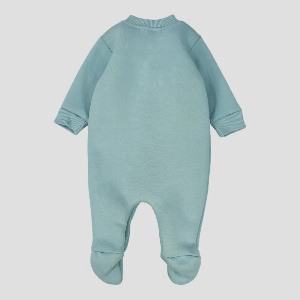 Plain Long-Sleeved Baby Footie