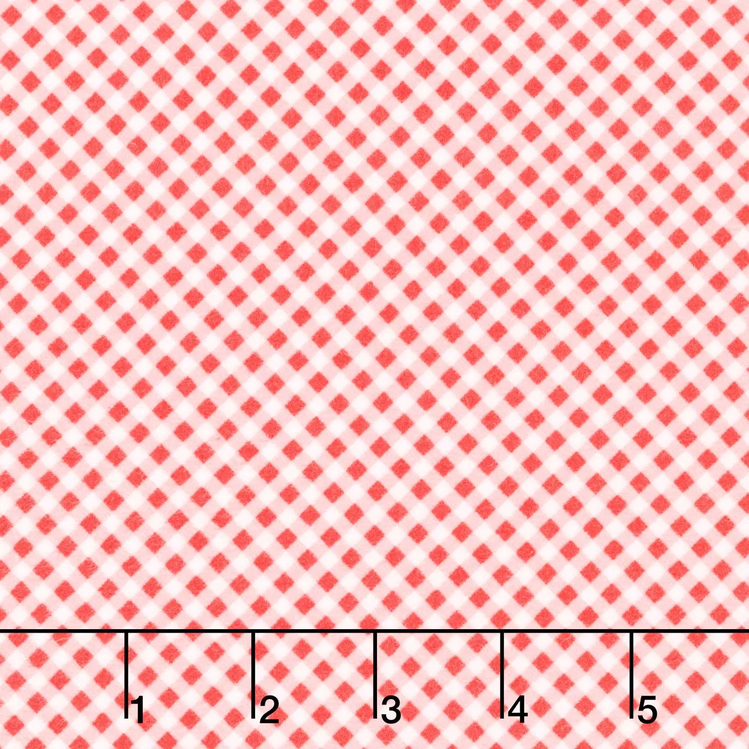Playtime Flannel - Bias Gingham Red Yardage