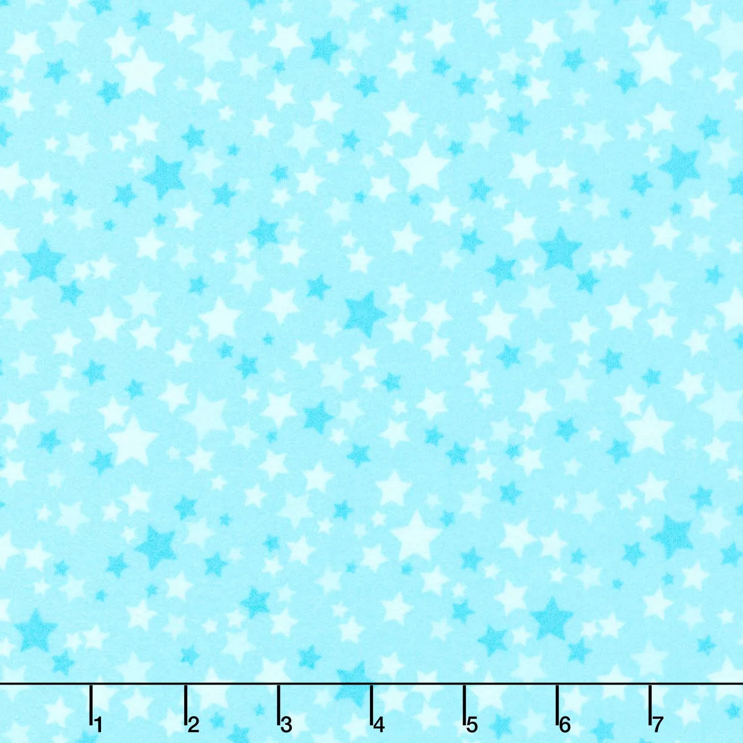 Playtime Flannel - Stars Aqua Yardage
