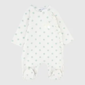 Polka Dots Long-Sleeved Baby Footie