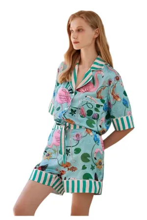 Printed two piece pajama set