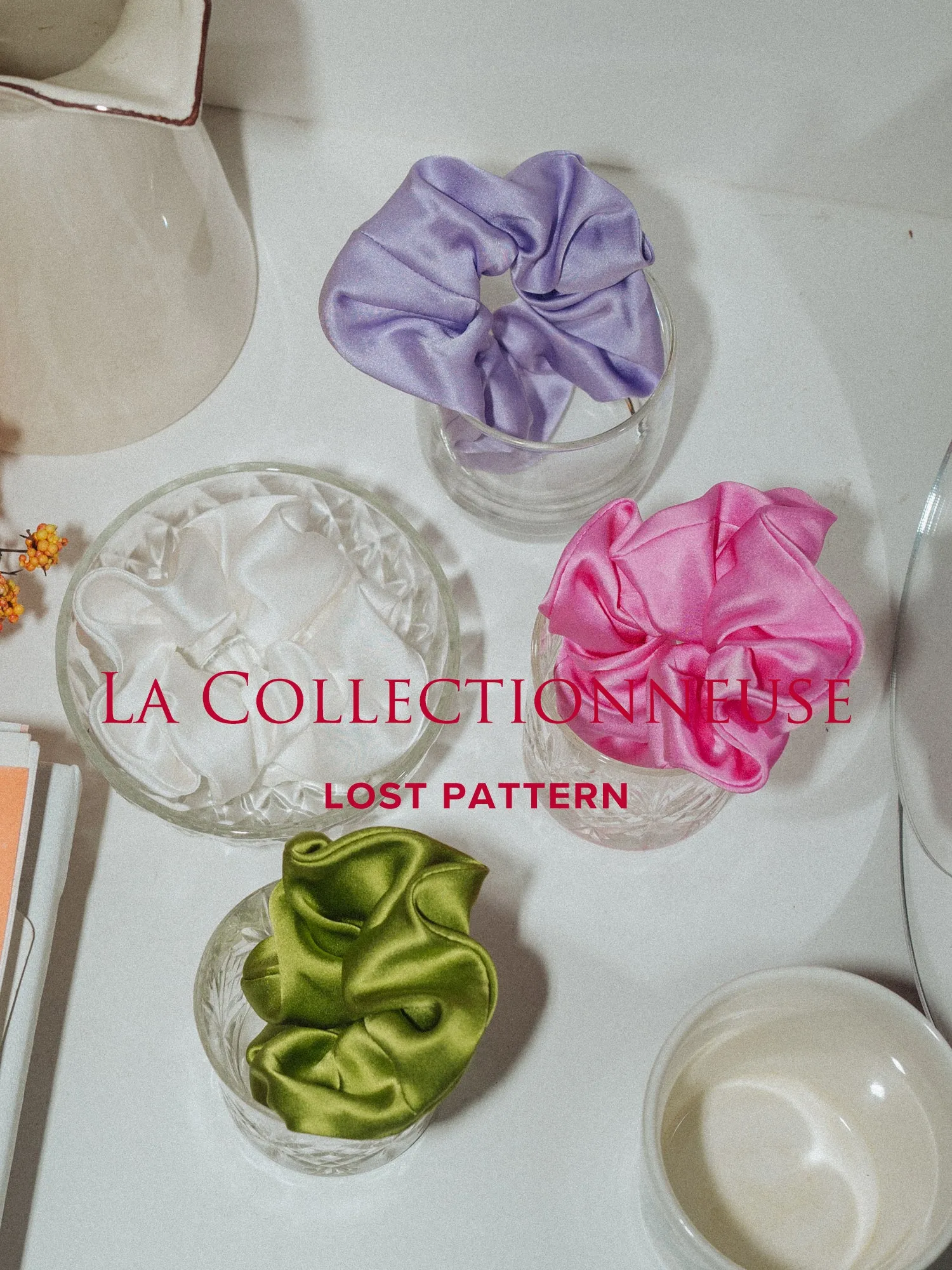 "Silken Hair" Silk Scrunchie Hair Tie - Purple
