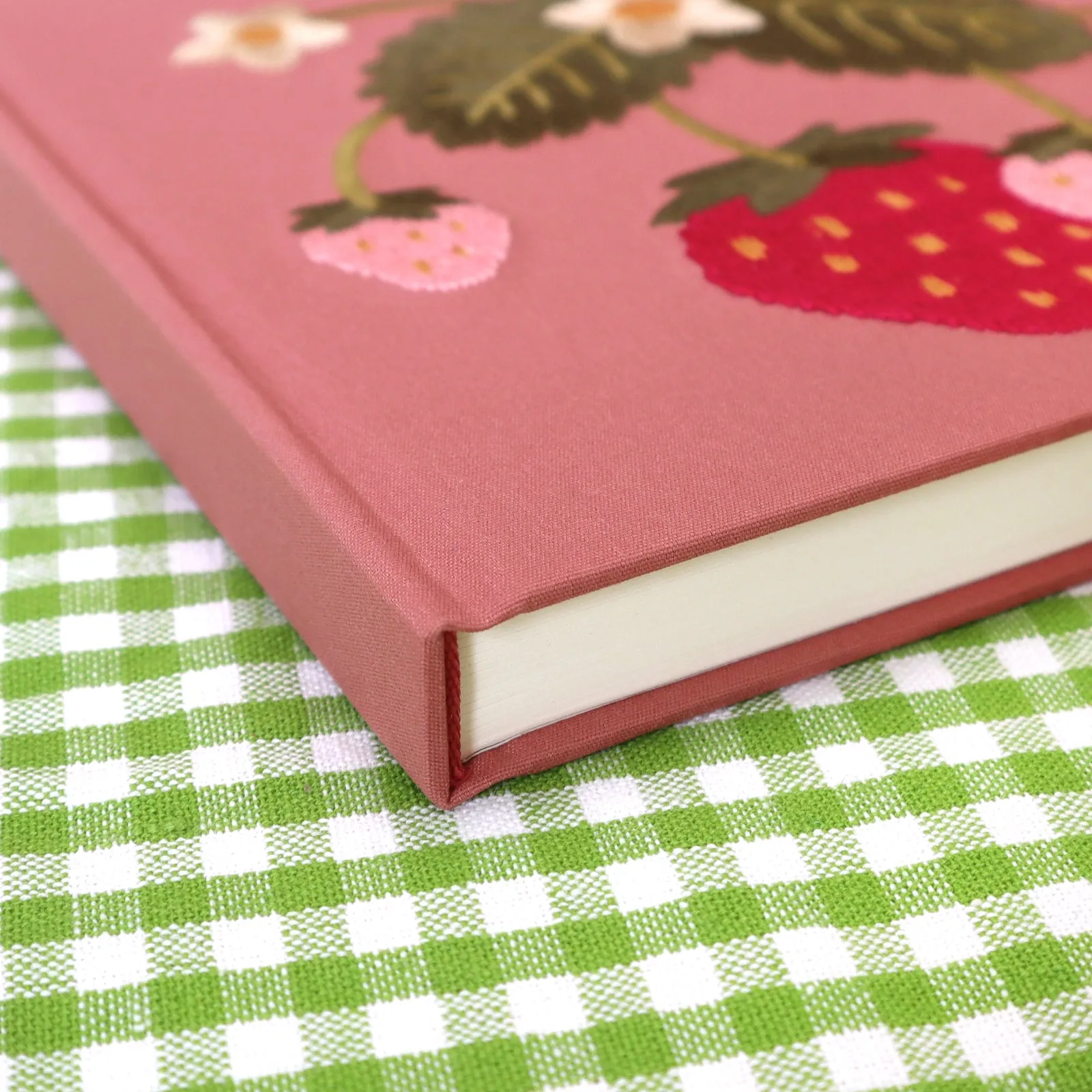 "Strawberry" Embroidered Sketchbook