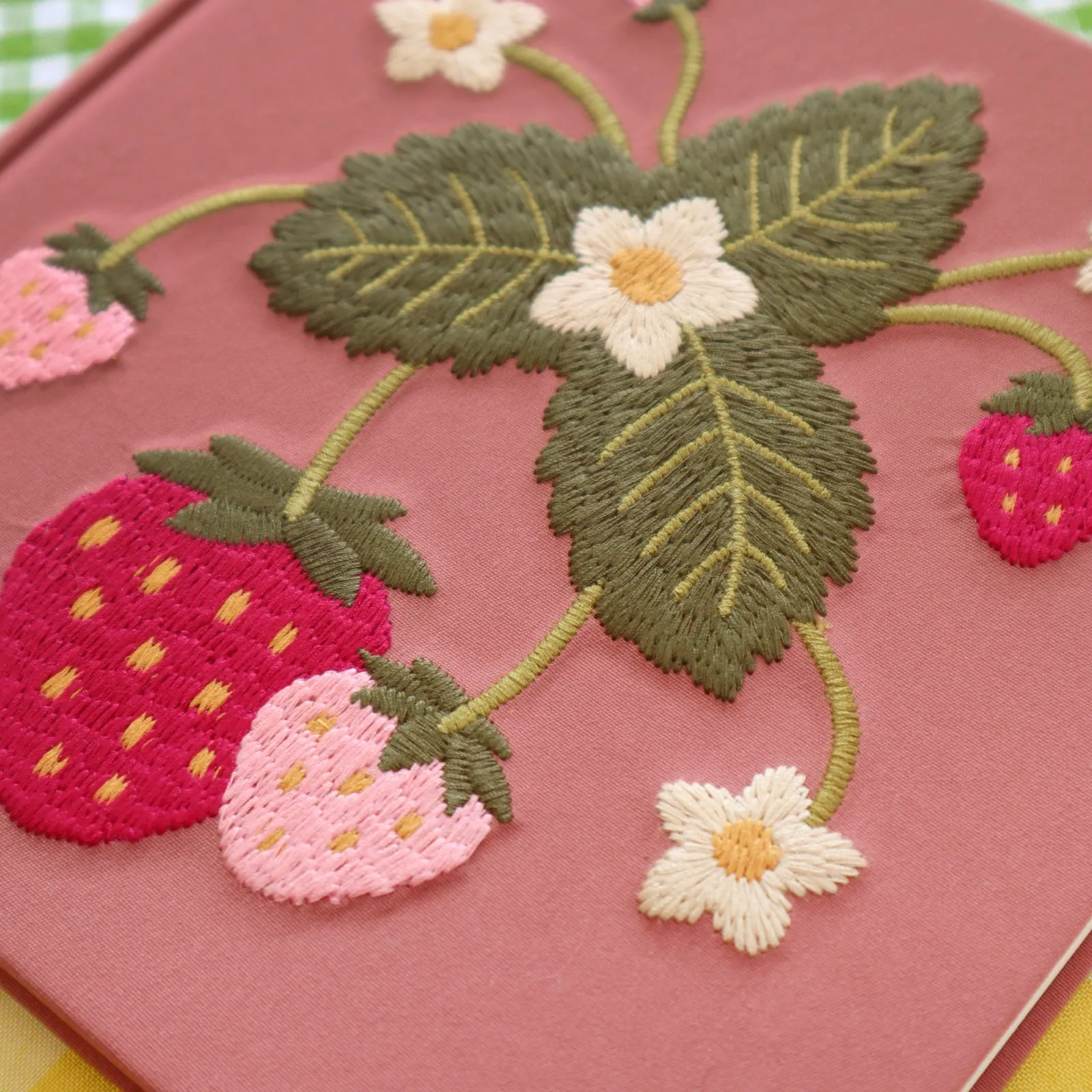 "Strawberry" Embroidered Sketchbook