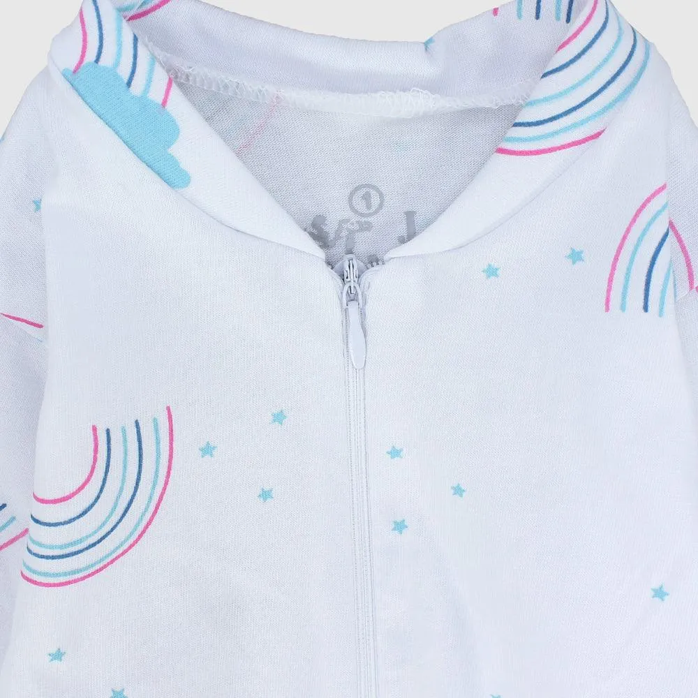 Rainbow Long-Sleeved Baby Footie