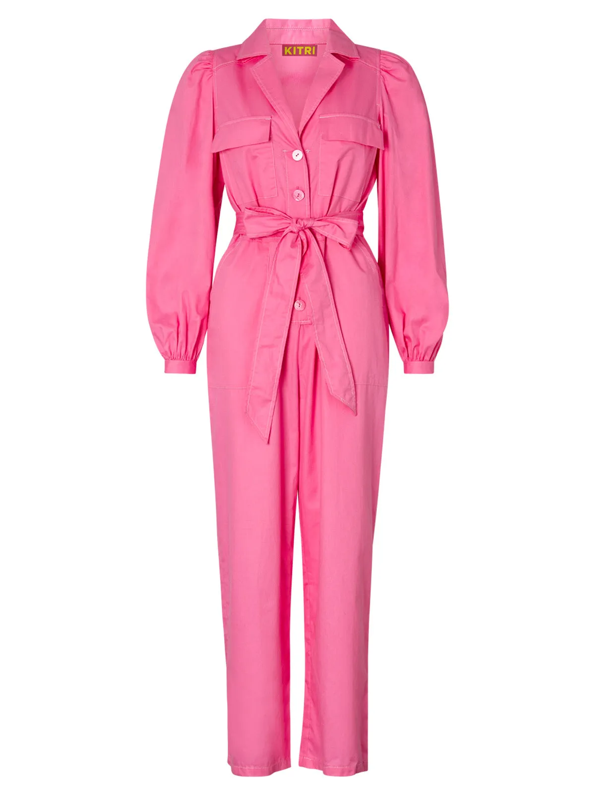 Remi Pink Cotton Jumpsuit