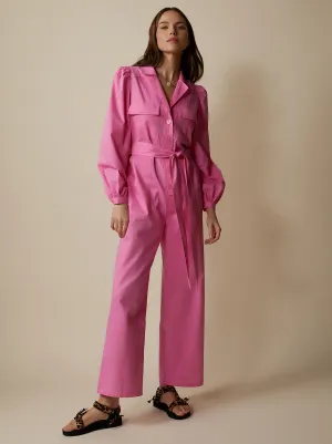 Remi Pink Cotton Jumpsuit