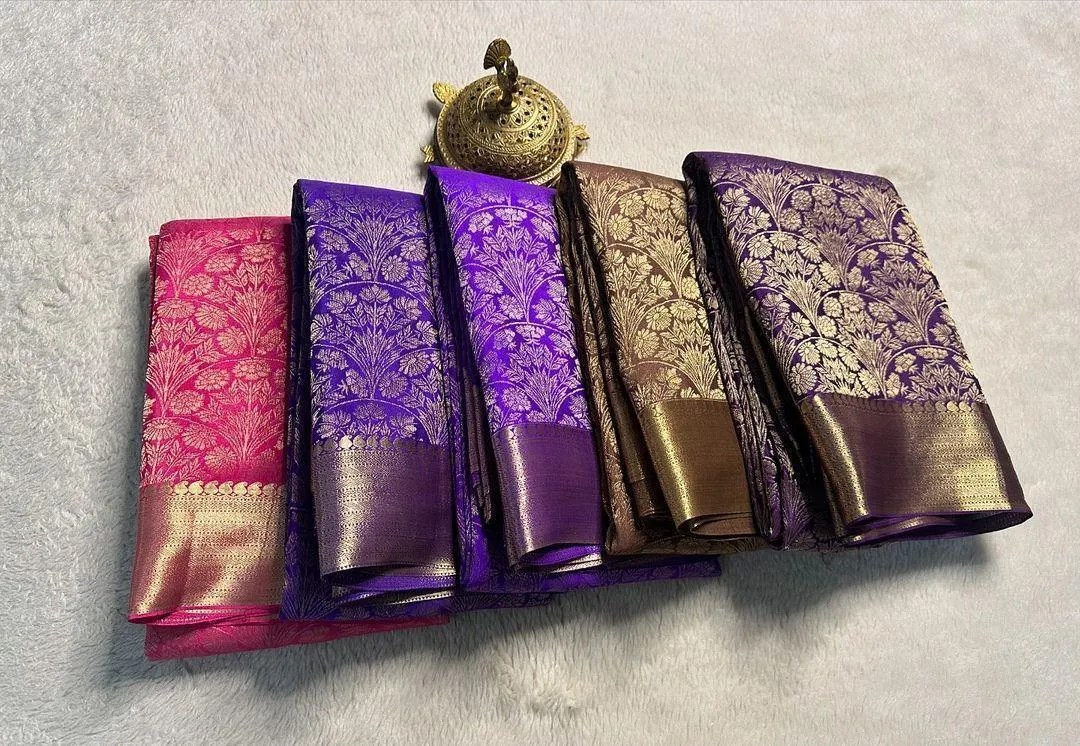 Shop the Elegance: Pure Brocade Mysore Silk Saree Collection