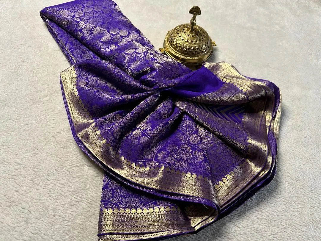 Shop the Elegance: Pure Brocade Mysore Silk Saree Collection