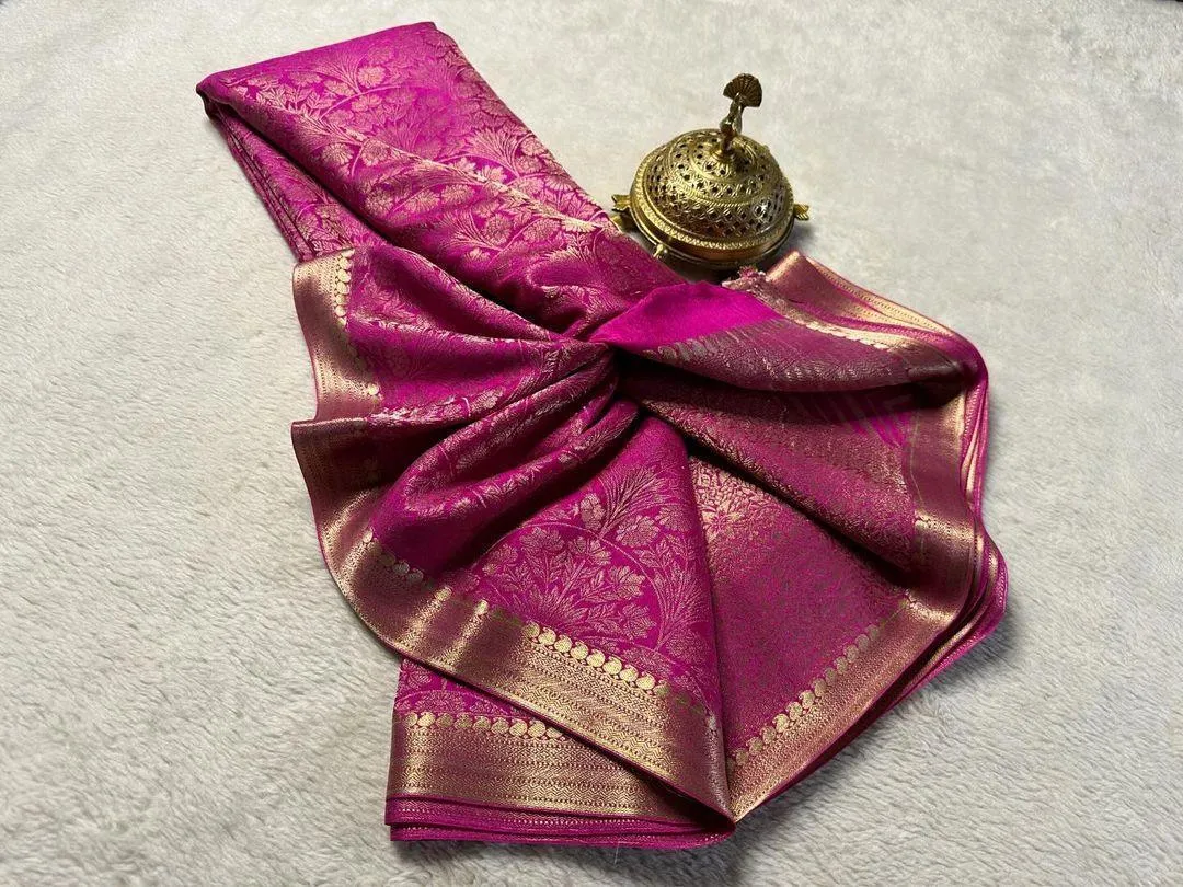 Shop the Elegance: Pure Brocade Mysore Silk Saree Collection