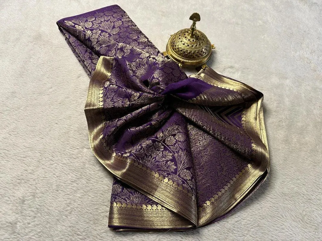 Shop the Elegance: Pure Brocade Mysore Silk Saree Collection