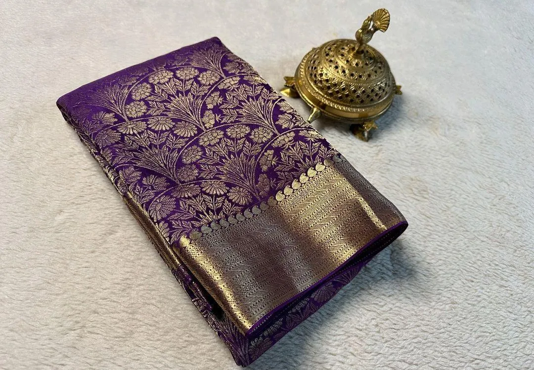 Shop the Elegance: Pure Brocade Mysore Silk Saree Collection