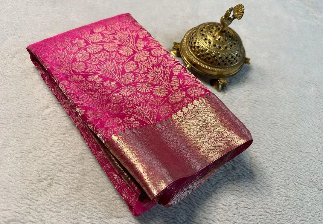 Shop the Elegance: Pure Brocade Mysore Silk Saree Collection