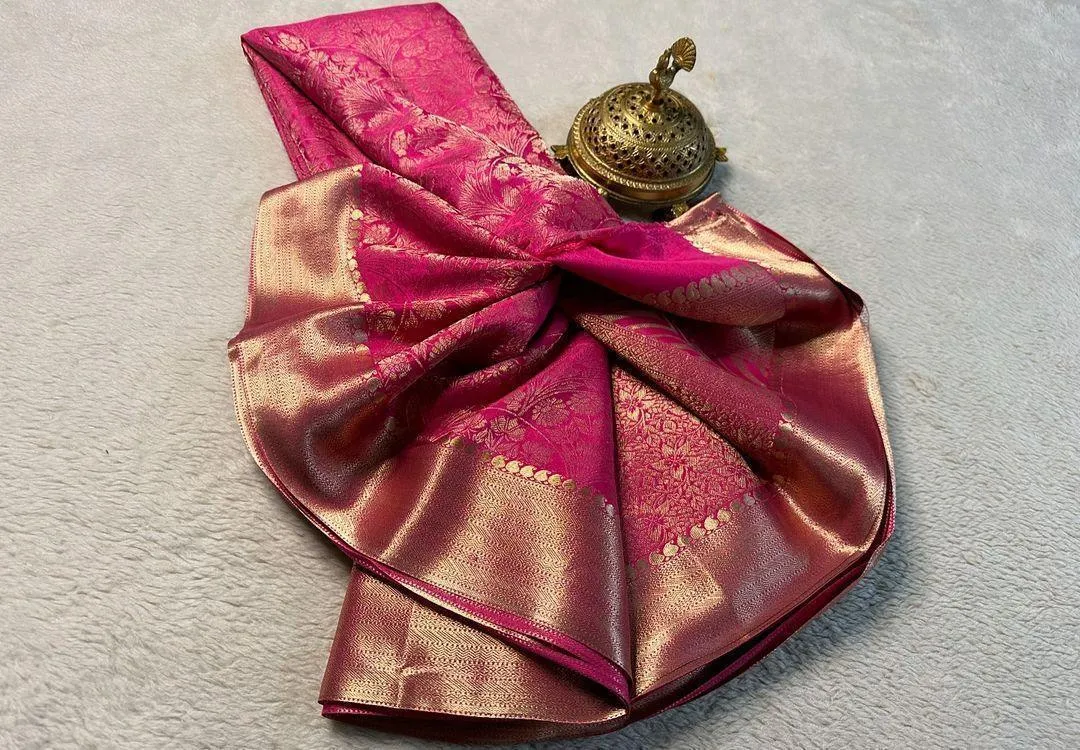 Shop the Elegance: Pure Brocade Mysore Silk Saree Collection
