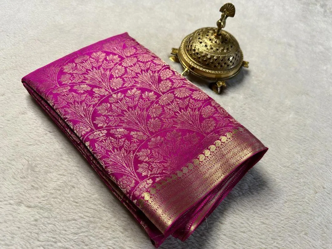 Shop the Elegance: Pure Brocade Mysore Silk Saree Collection