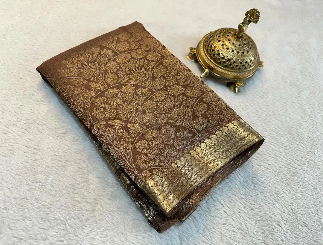 Shop the Elegance: Pure Brocade Mysore Silk Saree Collection