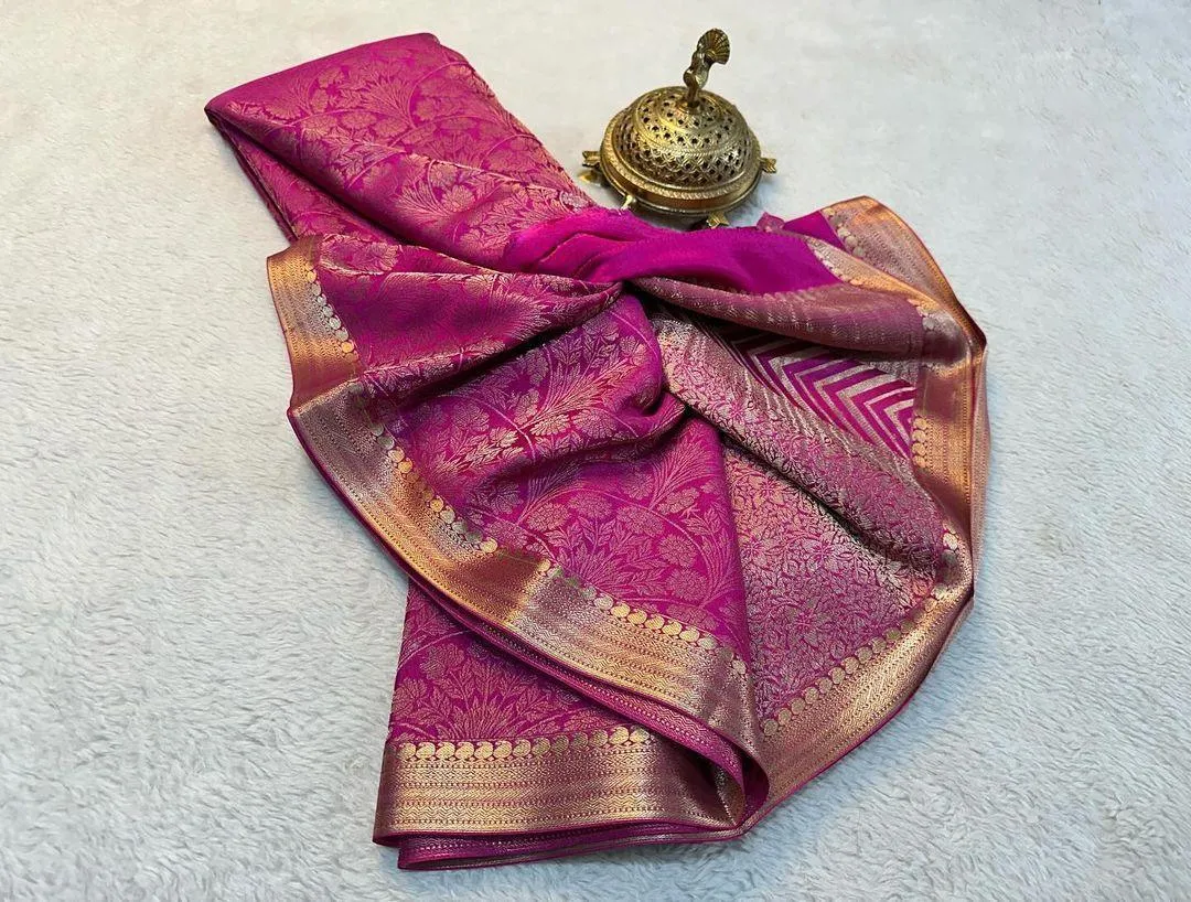 Shop the Elegance: Pure Brocade Mysore Silk Saree Collection