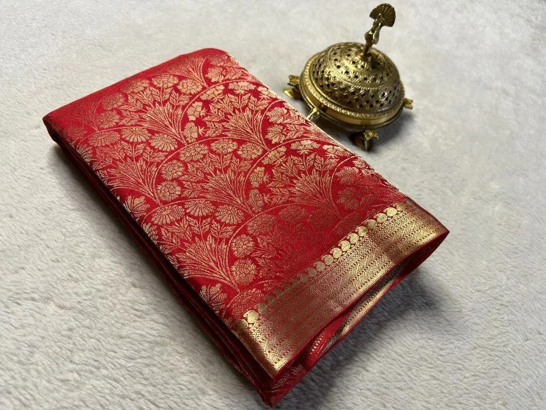 Shop the Elegance: Pure Brocade Mysore Silk Saree Collection