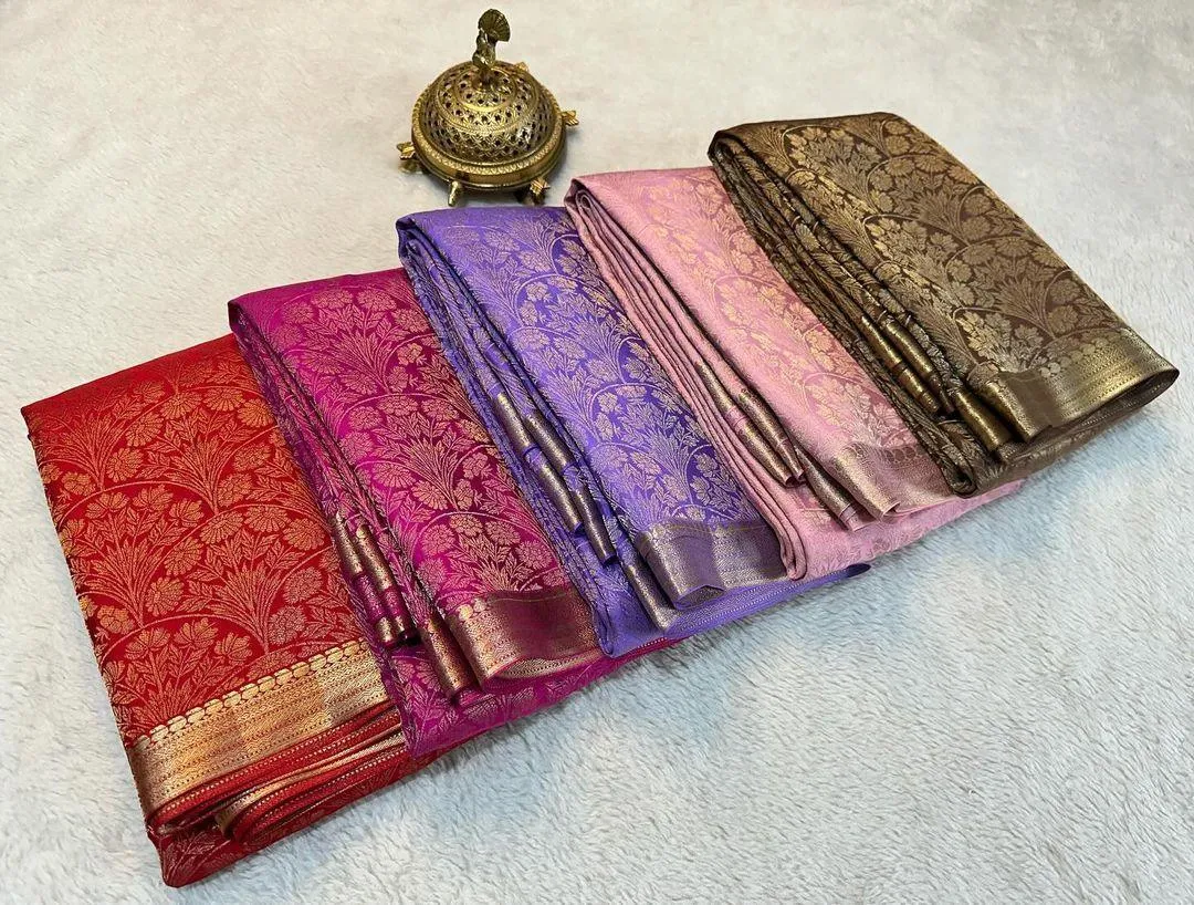 Shop the Elegance: Pure Brocade Mysore Silk Saree Collection