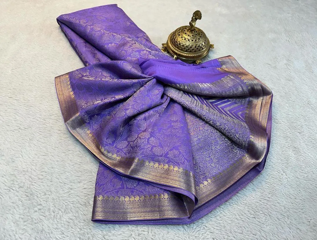 Shop the Elegance: Pure Brocade Mysore Silk Saree Collection
