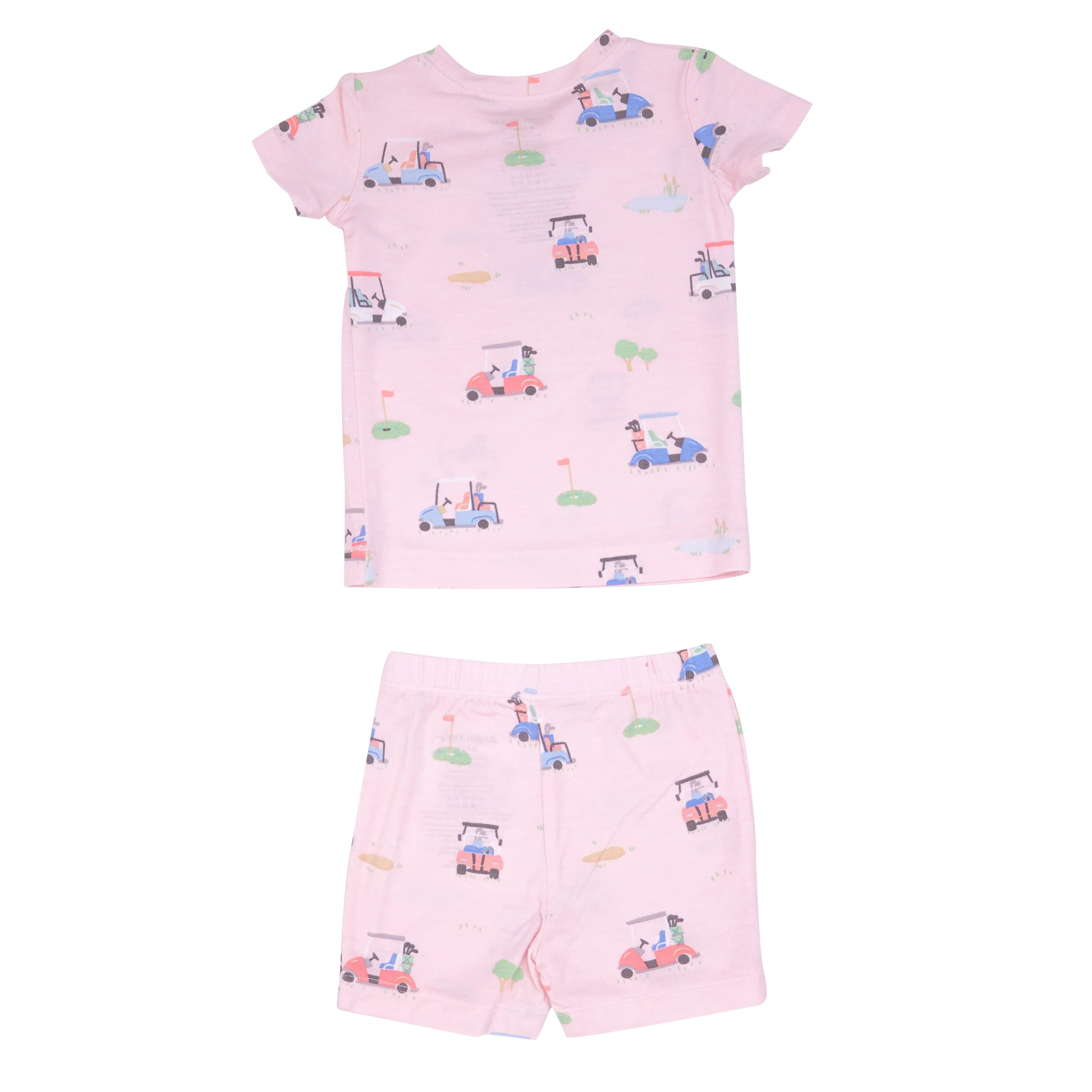 Short Lounge Wear Set - Golf Carts Pink