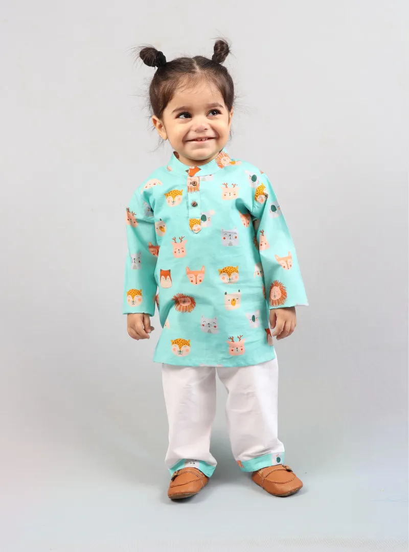 Shy Animals Kurta Set