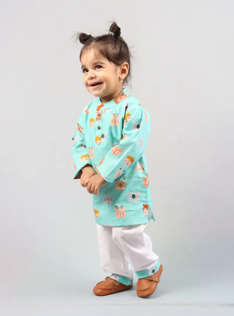 Shy Animals Kurta Set