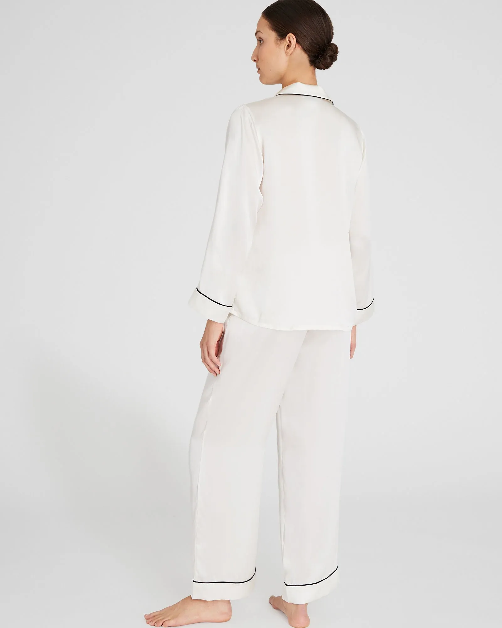Silk Long-Sleeve Pajama Set