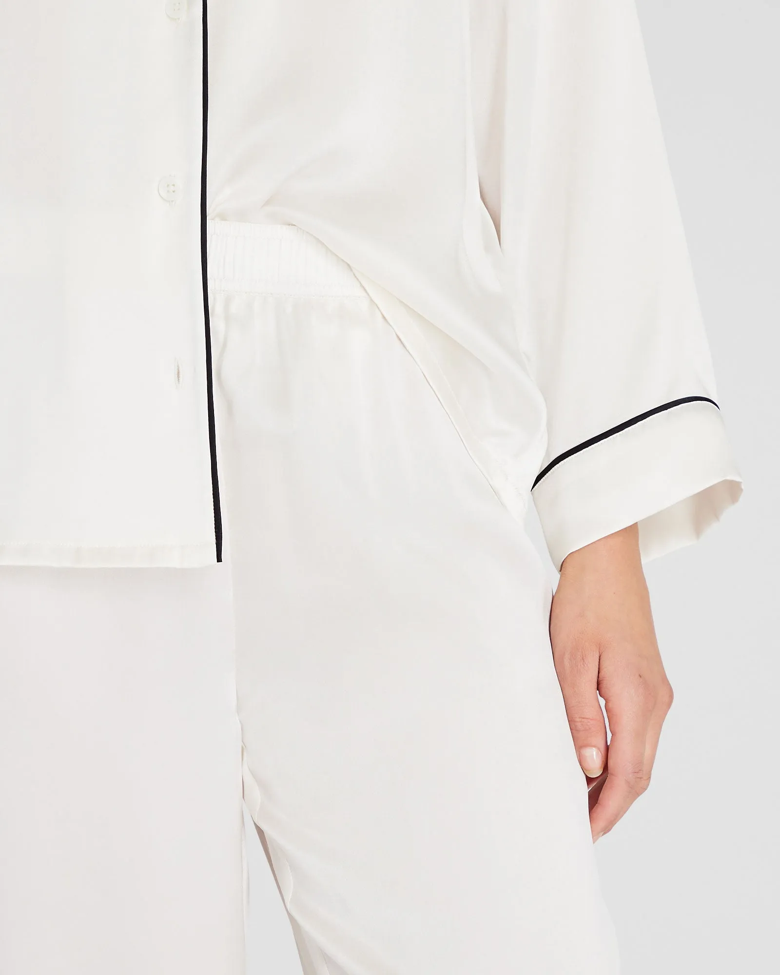 Silk Long-Sleeve Pajama Set