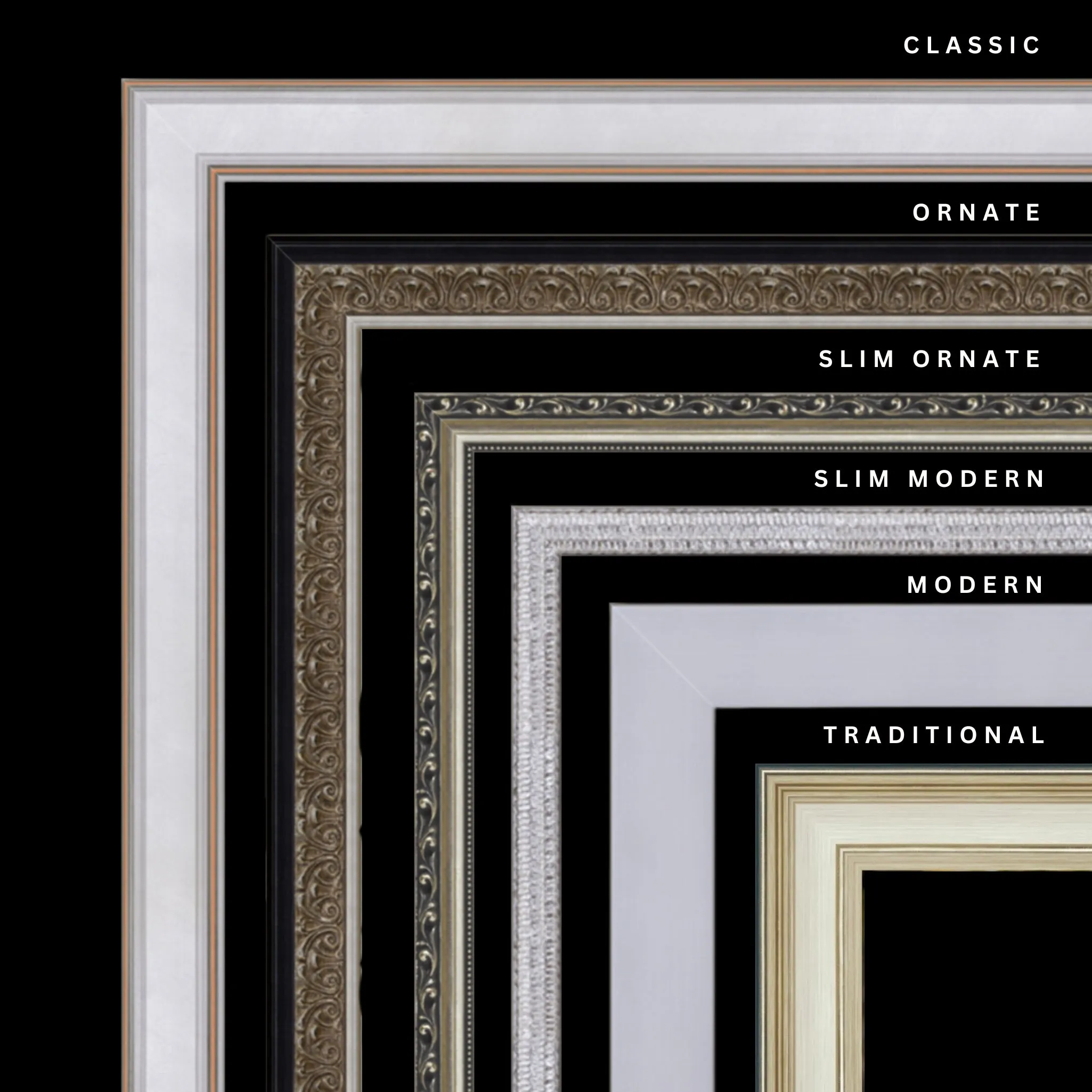 Silver 24x41 Picture Frame Ornate Traditional Classic Antique