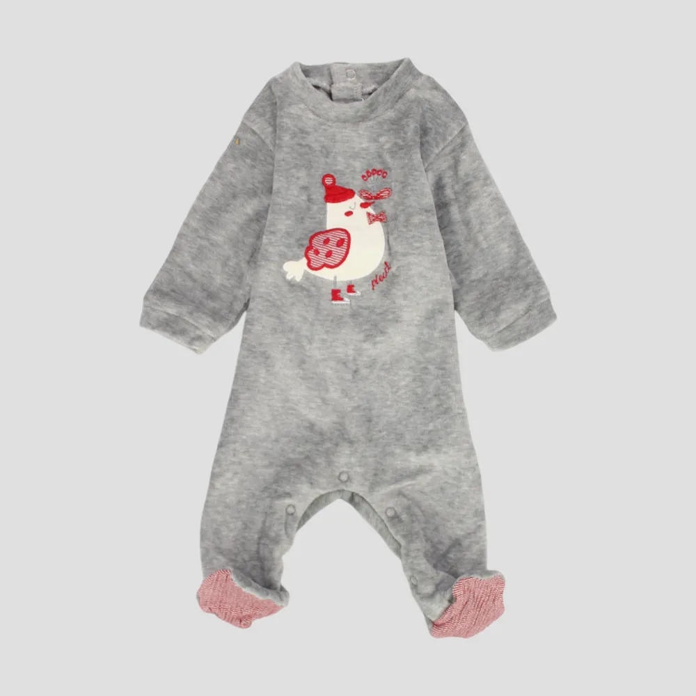 Singing Bird Long-Sleeved Baby Footie