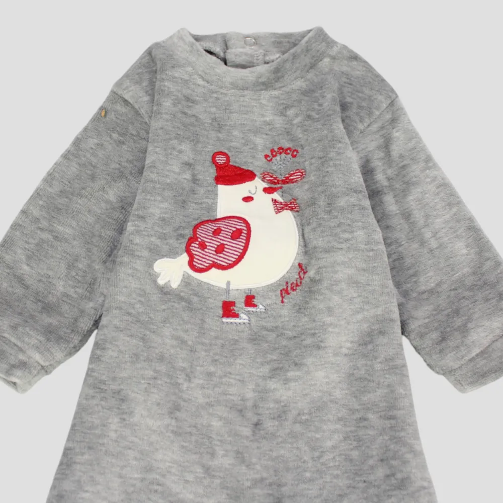 Singing Bird Long-Sleeved Baby Footie