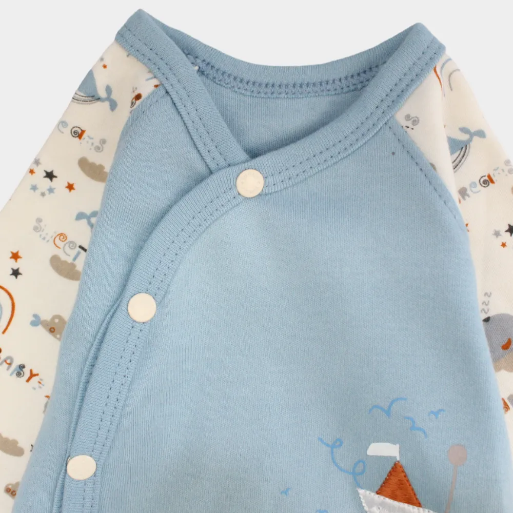 Sleepy Whale Long-Sleeved Baby Footie