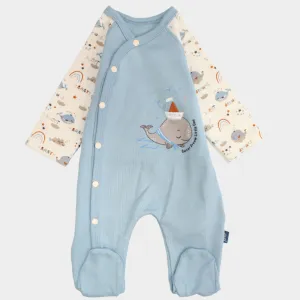 Sleepy Whale Long-Sleeved Baby Footie