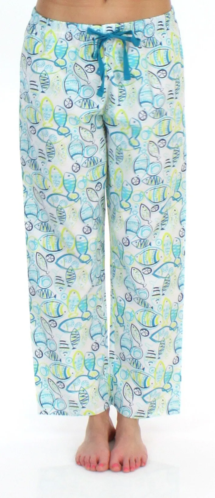Sleepyheads Women's Poplin Cotton Short Sleeve Button Up Top and Pants Pajama Set