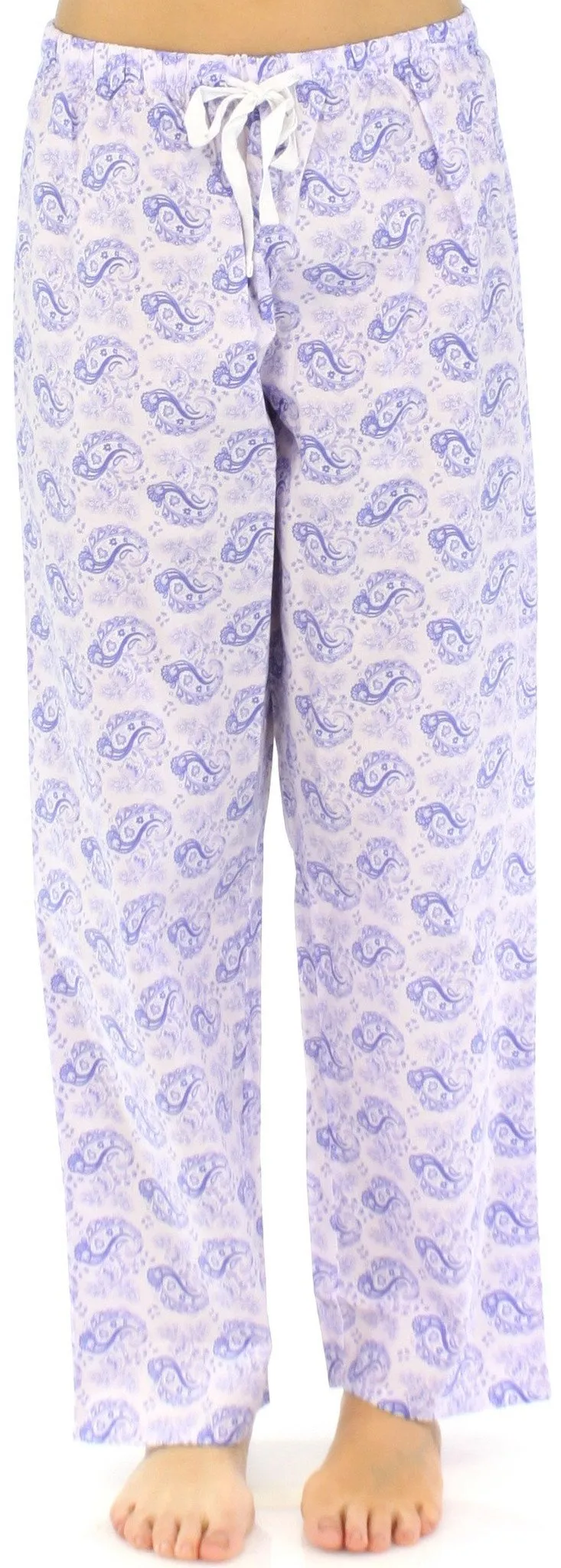 Sleepyheads Women's Poplin Cotton Short Sleeve Button Up Top and Pants Pajama Set