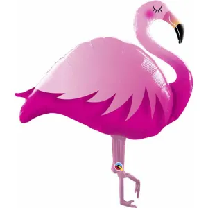 Soar into Fun with the 46" Pink Flamingo Shape Foil Balloon (3/Pk)