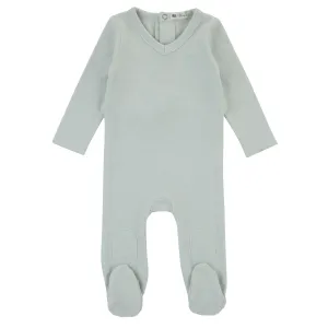 Storm blue ribbed footie by Ra & Da