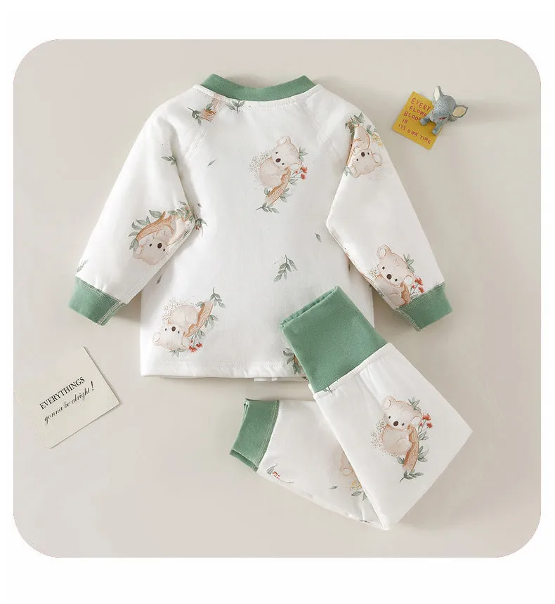Styles Baby Girl Clothes Unisex Solid Boys Girls Pajama Set Kids Toddler Snug Ribbed Sleepwear For Daily Life Style