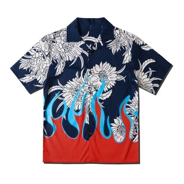 Summer Hawaii Beach Shirts Harajuku Streetwear Summer Blouse