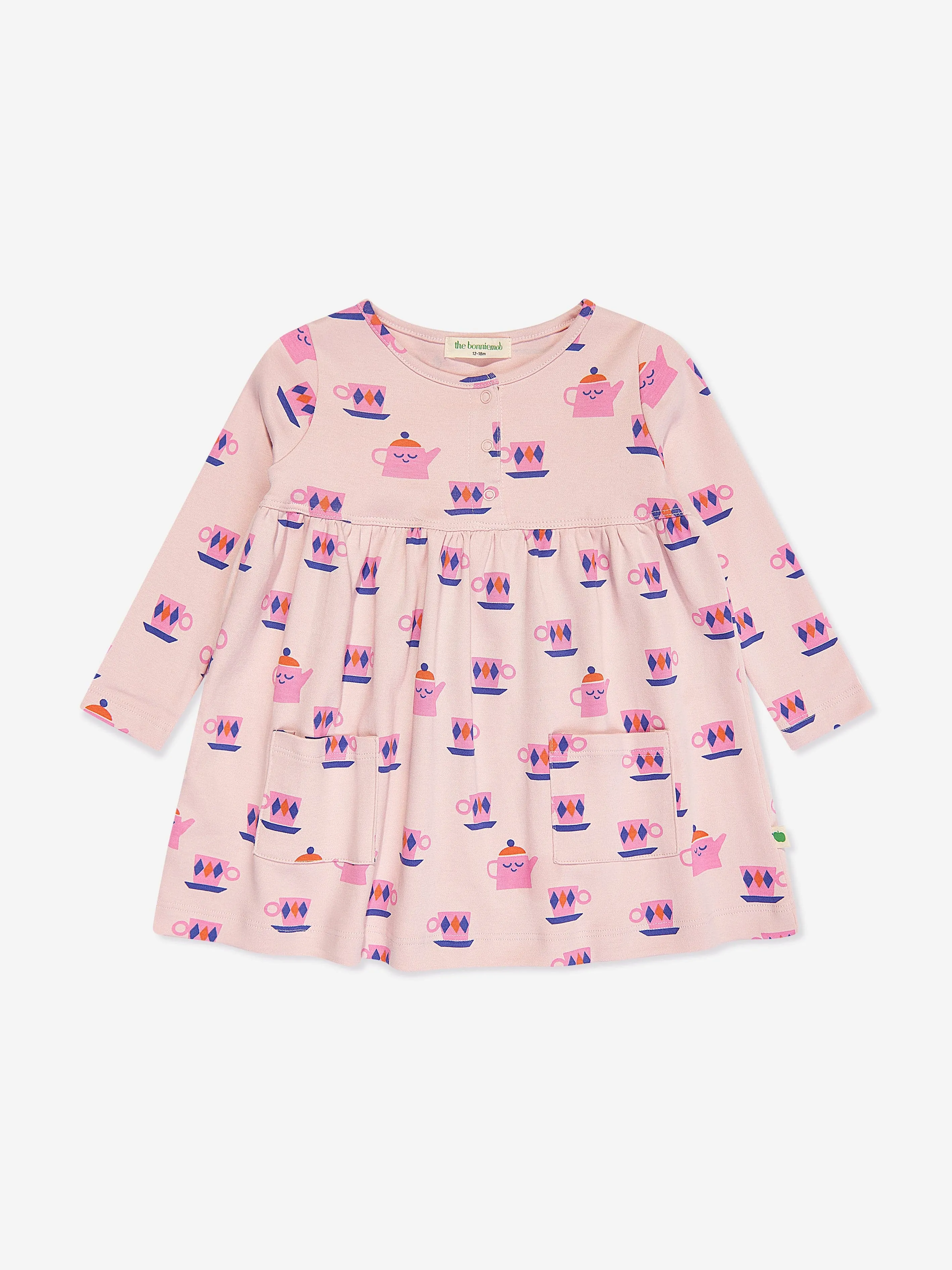 The Bonnie Mob Girls Briar Tea Time Dress in Pink