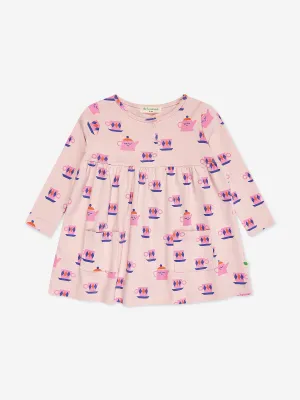 The Bonnie Mob Girls Briar Tea Time Dress in Pink