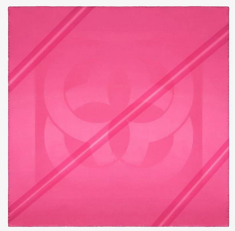 Timeless Silk Jacquard Scarf - Dark Pink