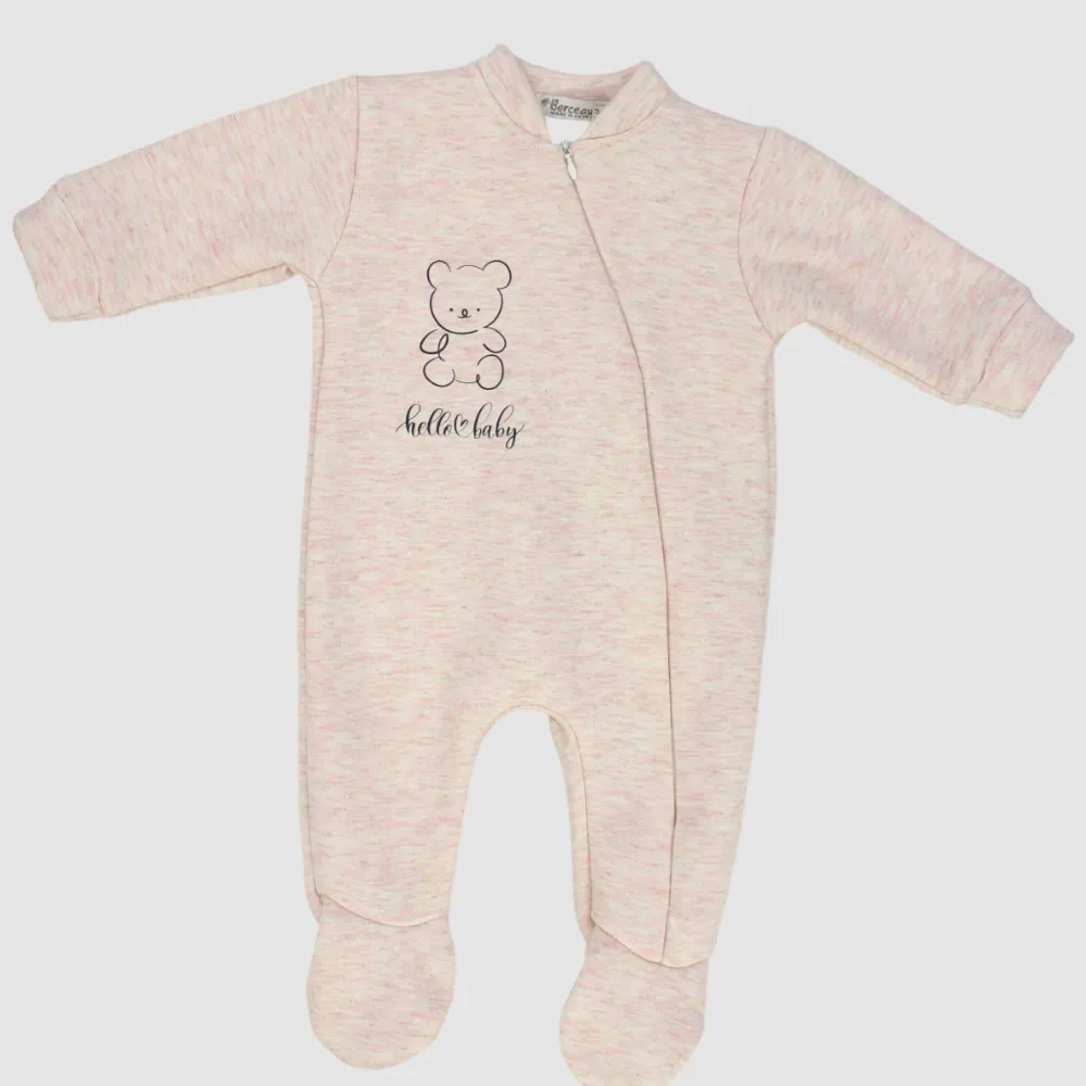 Unisex Little Puppy Long-Sleeved Baby Footie