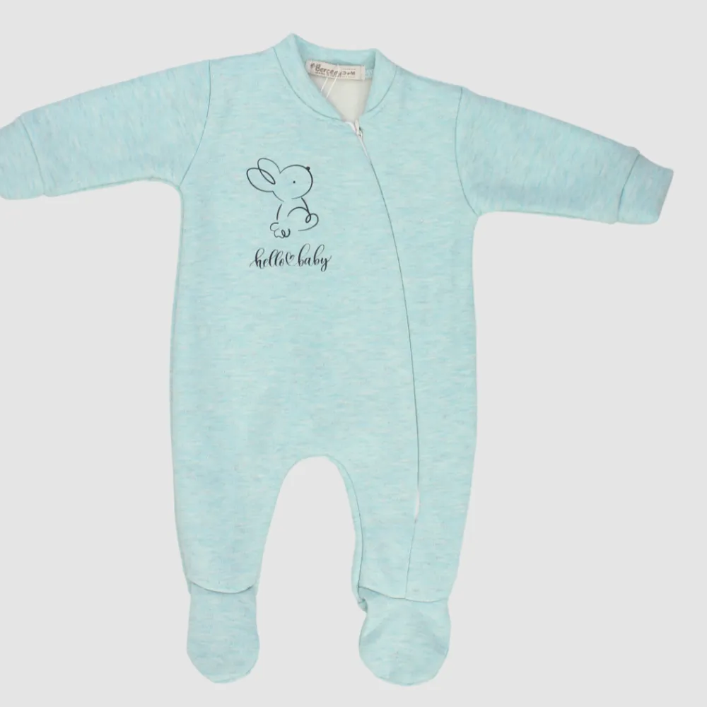 Unisex Little Puppy Long-Sleeved Baby Footie