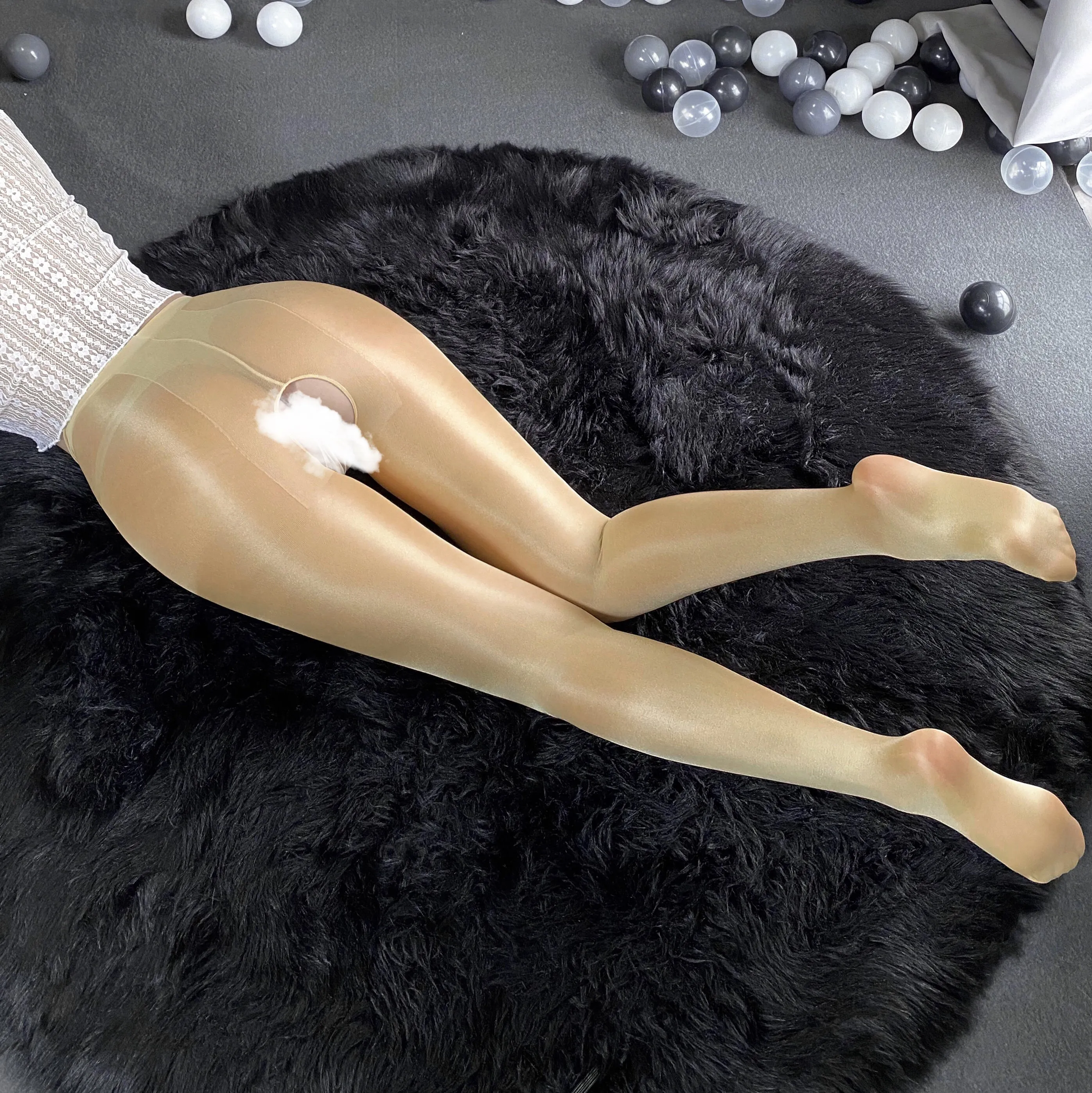 W-3012 Open oily stockings