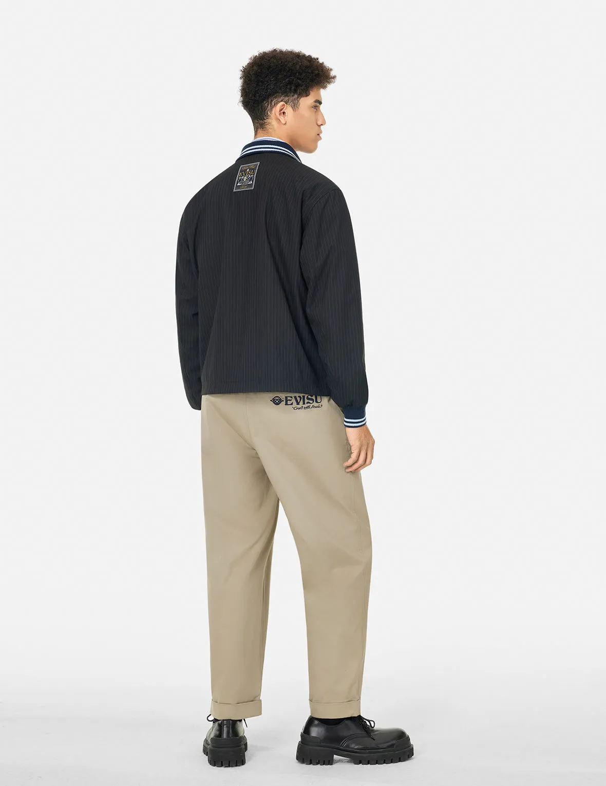 Wheel of Wisdom and Logo Embroidery Taper Chino