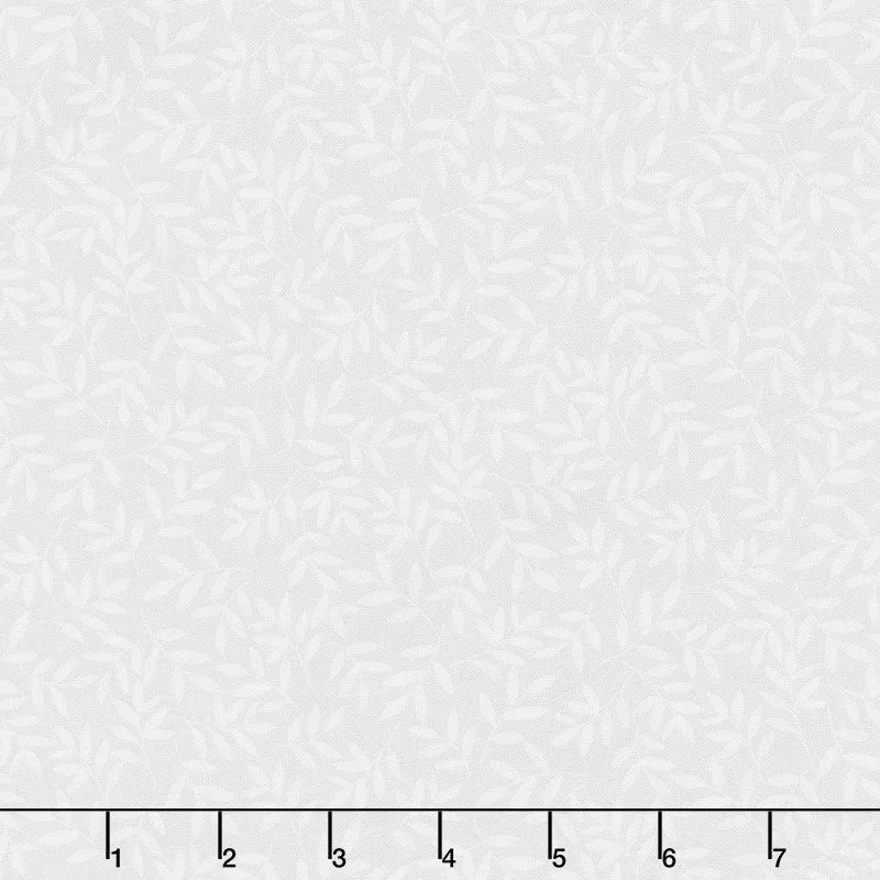 Wilmington Essentials - Dash of Pepper Tossed Leaves Light Gray Yardage